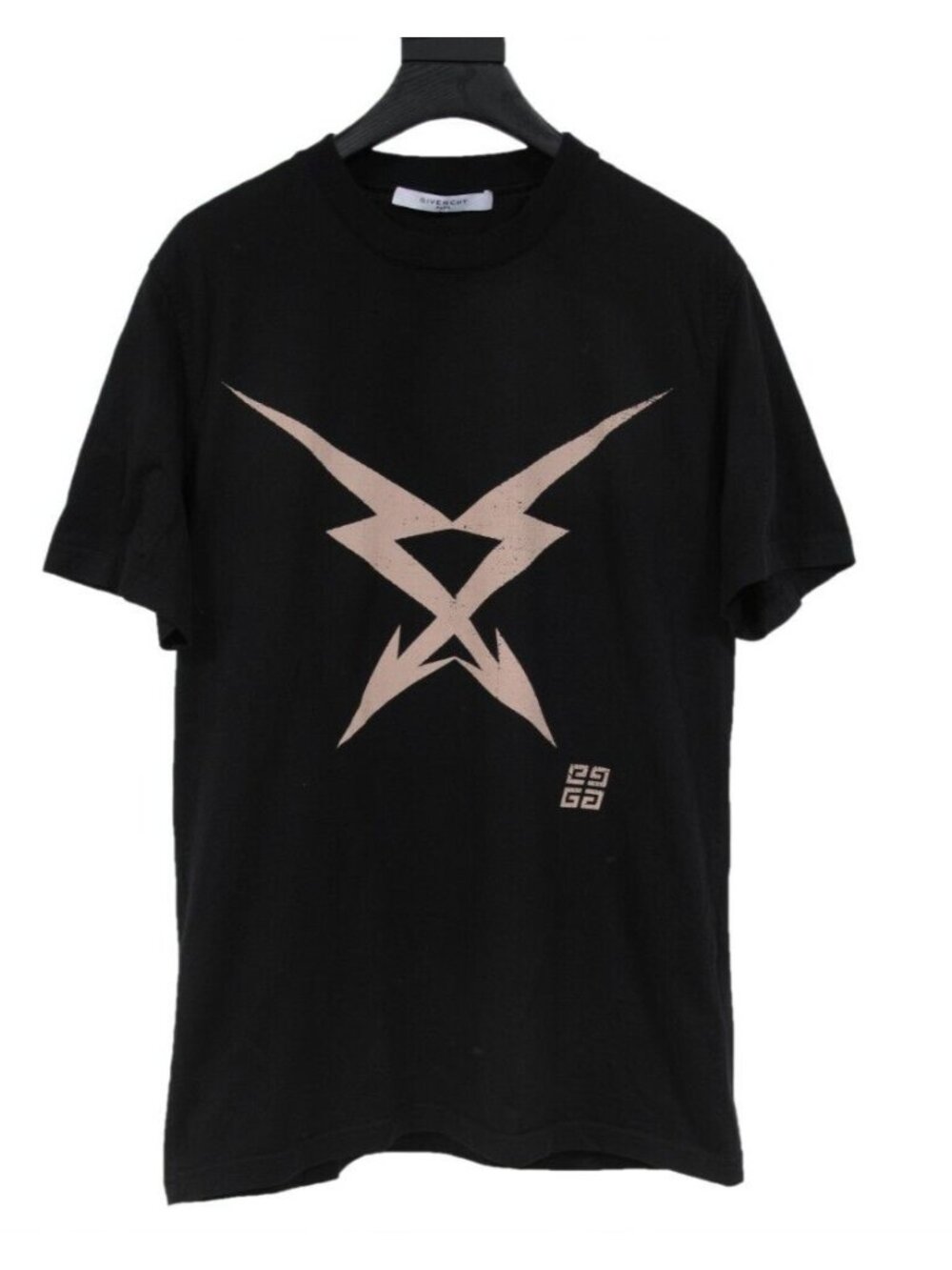 Givenchy Double Arrow Cross T Shirt Size Medium Black Crewneck Cotton Short